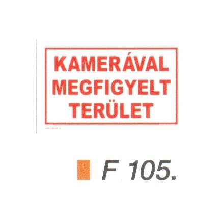 Kamerával megfigyelt terület F105