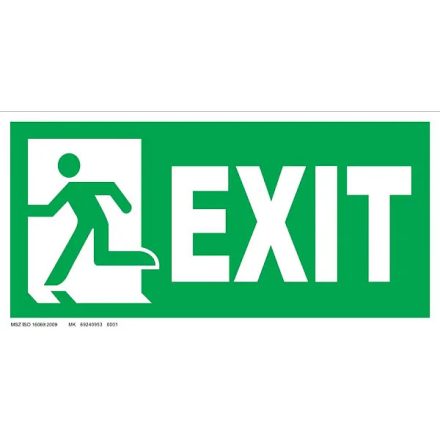 Exit - ajtó a baloldalon piktogramm, utánvilágító TB-00919