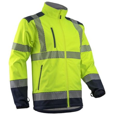 KAZAN KOMBINÁLHATÓ HI-VIZ SÁRGA SOFTSHELL FELSŐ_L