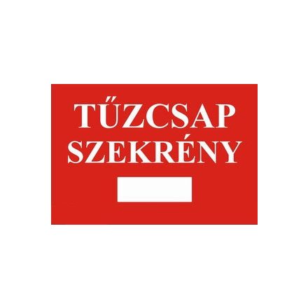 Tűzcsap szekrény helyét jelölő, öntapadós tábla