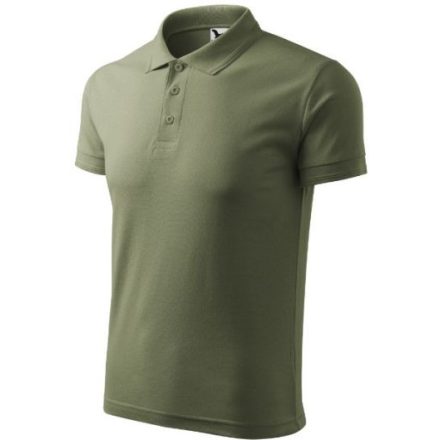 Pique Polo galléros póló férfi khaki S