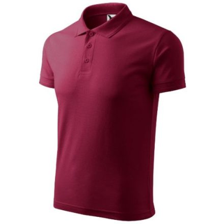 Pique Polo galléros póló férfi garnet XL