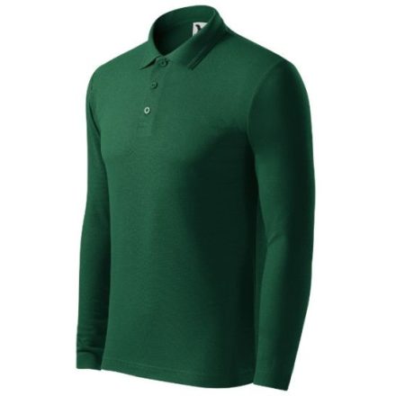 Pique Polo LS galléros póló férfi dark green S