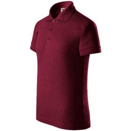 Pique Polo galléros póló gyerek garnet 158 cm/12 éves