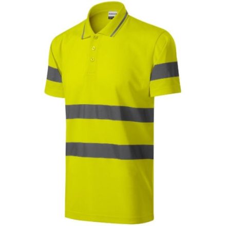 HV Runway galléros póló unisex fluoreszkáló sárga XL