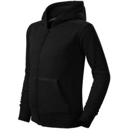 Trendy Zipper felső gyerek fekete 122 cm/6 éves