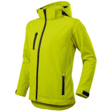 Performance softshell kabát gyerek lime 158 cm/12 éves