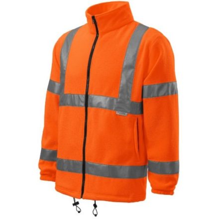 HV Fleece Jacket polár unisex fluoreszkáló narancssárga M