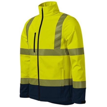 HV Drop softshell kabát unisex fluoreszkáló sárga M