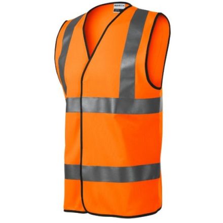 HV Bright biztonsági mellény unisex fluoreszkáló narancssárga M