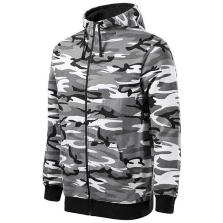 Camo Zipper felső férfi szürke terepszín S