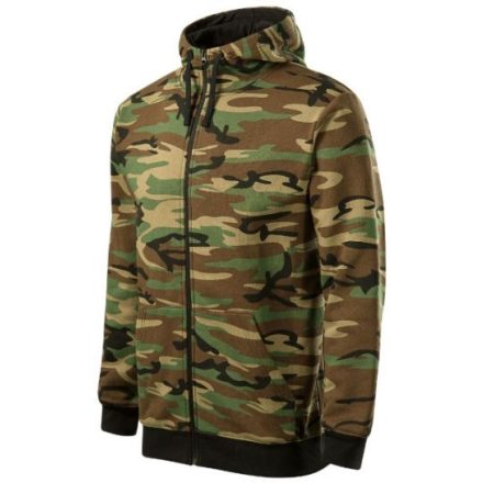 Camo Zipper felső férfi barna terepszín S