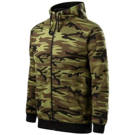 Camo Zipper felső férfi zöld terepszín S