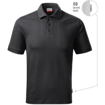 Resist Heavy Polo galléros póló férfi ébenszürke 94 (brand label) S