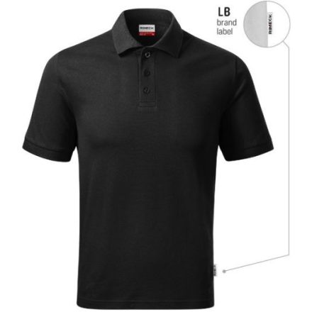 Resist Heavy Polo galléros póló férfi fekete 01 (brand label) 2XL