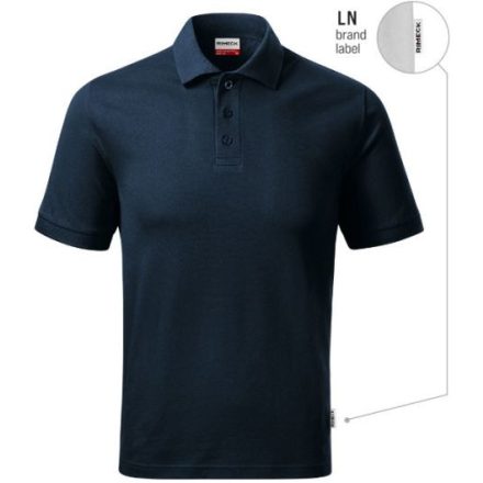 Resist Heavy Polo galléros póló férfi tengerészkék 02 (brand label) S