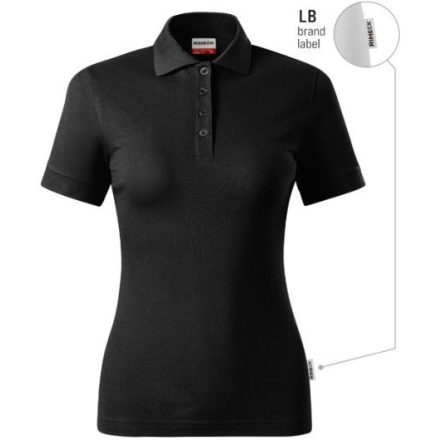 Resist Heavy Polo galléros póló női fekete 01 (brand label) S