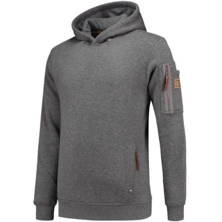 Premium Hooded Sweater felső férfi stone melange S