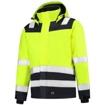 Midi Parka High Vis Bicolor munkakabát unisex fluoreszkáló sárga L