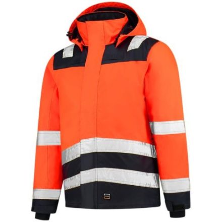 Midi Parka High Vis Bicolor munkakabát unisex fluoreszkáló narancssárga M