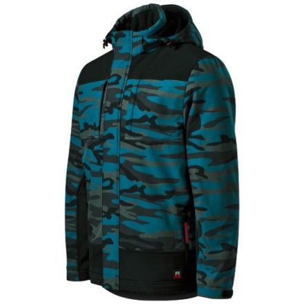 Vertex Camo téli softshell kabát férfi camouflage petrol S