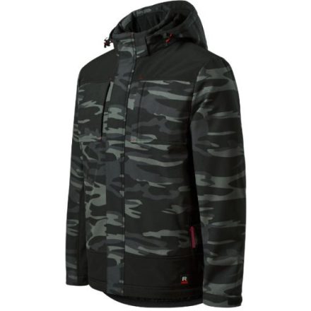 Vertex Camo téli softshell kabát férfi camouflage dark gray S