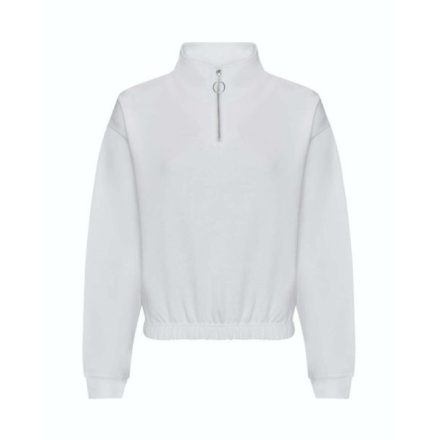 Just Hoods AWJH037 WOMEN'S CROPPED 1/4 ZIP SWEAT L