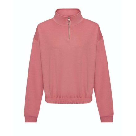 Just Hoods AWJH037 WOMEN'S CROPPED 1/4 ZIP SWEAT M