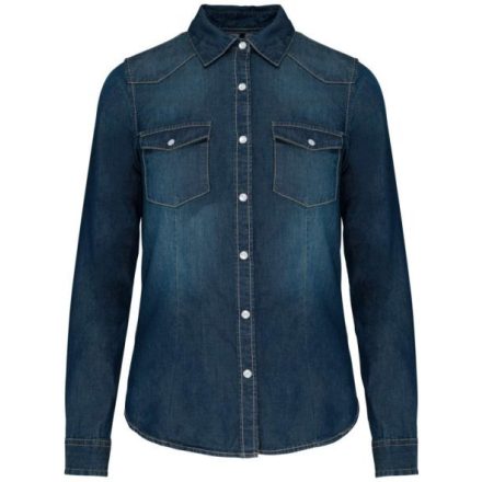 Kariban KA518 LADIES' LONG-SLEEVED DENIM SHIRT L