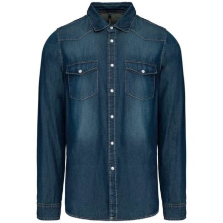 Kariban KA519 MEN'S LONG-SLEEVED DENIM SHIRT 2XL