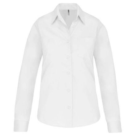 Kariban KA542 LADIES' LONG-SLEEVED COTTON POPLIN SHIRT S