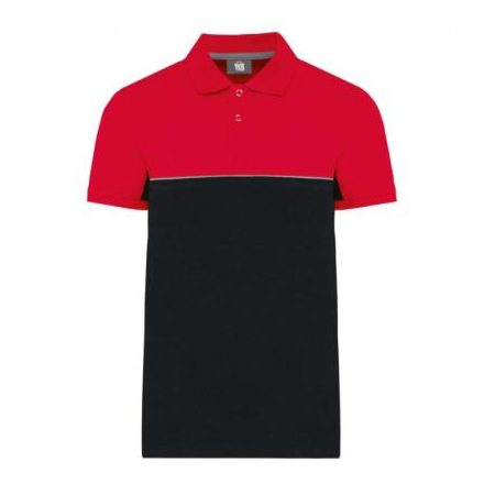 Designed To Work WK210 UNISEX ECO-FRIENDLY TWO-TONE SHORT SLEEVE POLO SHIRT L