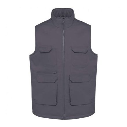 Designed To Work WK607 UNISEX PADDED MULTI-POCKET POLYCOTTON VEST L