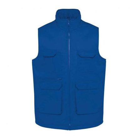 Designed To Work WK607 UNISEX PADDED MULTI-POCKET POLYCOTTON VEST L